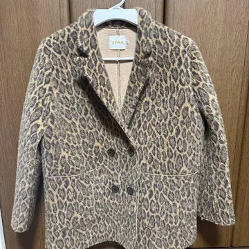 최종 가격 인하 초레어 레오파드 모헤어 테일러드 자켓