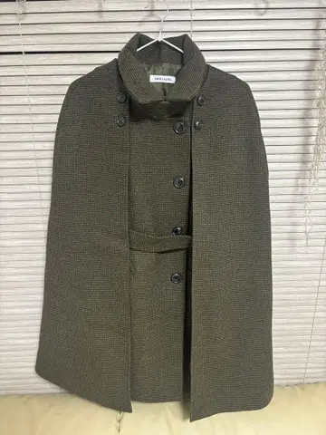 REDYAZEL 올리브 그린 케이프 코트