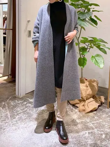 BEARDSLEY 니트 롱 코트 롱 가디건 비어즐리