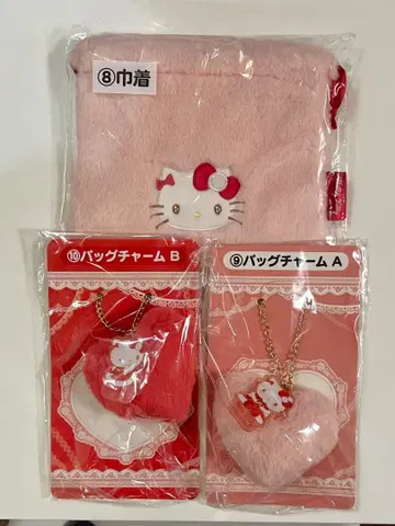 헬로키티 파우치와 백참 세트