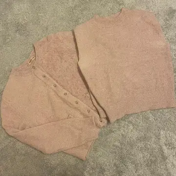 [ 새상품급 ] 아푸와이저 리셰 샤이니 니트 앙상블 핑크 사이즈 2