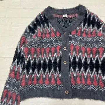 niko and - 니코앤드 모듬 패턴 페더 V넥 가디건 반짝반짝