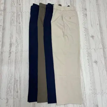 유니클로 턱 와이드 팬츠 4세트 네이비 네이비 카키 베이지