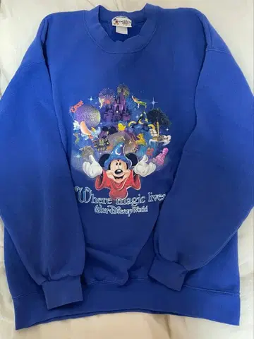 디즈니 월드 빈티지 맨투맨 디즈니 구제 의류