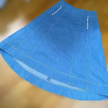 엠즈 그레이시 데님 x 펄 스커트