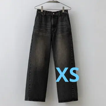 [ WYM LIDNM ] CURVED FLARE DENIM SLACKS