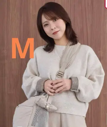 시마무라 yumi 니트 풀오버 아이보리 M