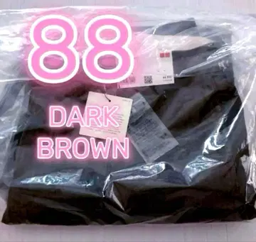 유니클로C 88 새상품 턱 스트레이트 팬츠 데님 다크 브라운