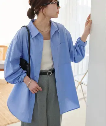 디스코트 [WEB 한정판] 레귤러 카라 빅 셔츠