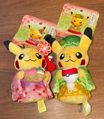 다회 놀이 교토 피카츄 봉제 인형 2개