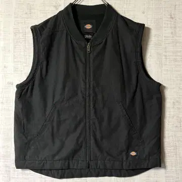 디키즈 덕 베스트 안감 퀼팅 앞 지퍼 블랙 빅 사이즈 XXL