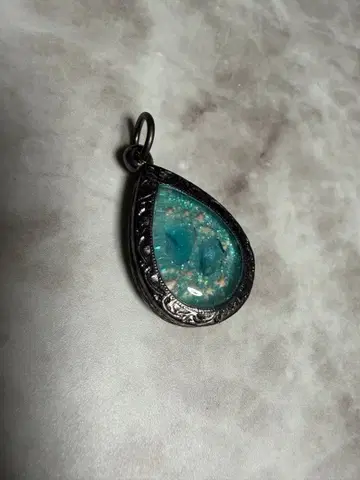 오키나와 STAR LAND 마스 스톤 블랙 블루 목걸이 탑