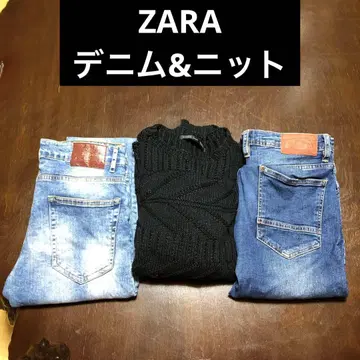 ZARA 3점 세트 니트 스트레치 청바지 데님 L 사이즈 31인치