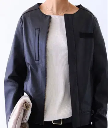 Antiqua 노카라 소프트 가죽 멋진 자켓