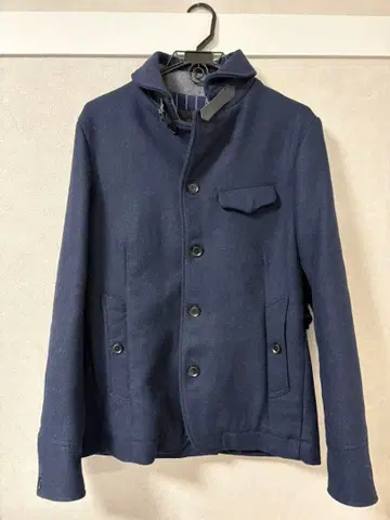 새상품급 타카큐 MFE디셔널 코트 각인 버튼 네이비 L