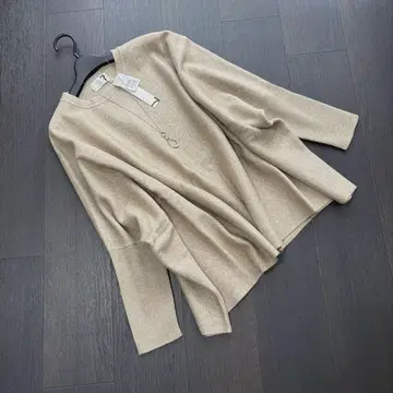 새상품 스콧 클럽 리브 소매 루즈핏 세련된 돌먼 니트 야마다야 베이지