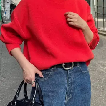 새상품 차오패닉 티피 에어리 컴포트 니트 레드