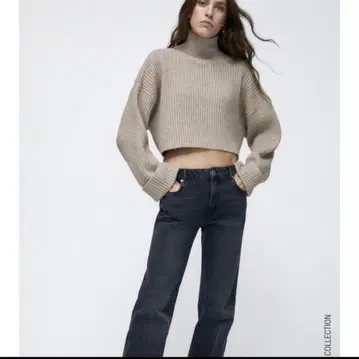 ZARA [ 완판/새상품 ] ZARA 리브 하이넥 스웨터 M