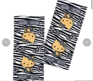 헬로키티 2장 세트 페이스 타월 제브라 패턴 HELLO KITTY 아베일