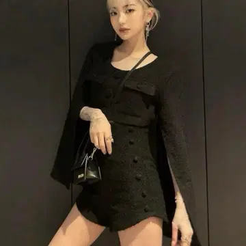 melt the lady 딥 슬릿 트위드 셋업