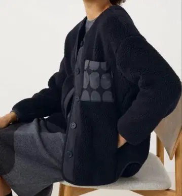 유니클로 마리메꼬 플리스 가디건