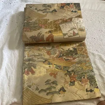 야마토 에마키 후쿠로 오비 전통 리버서블