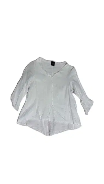 RIN 화이트 오부 소매 셔츠