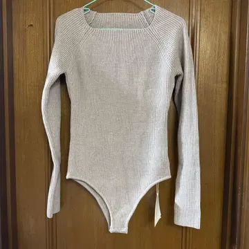 Searoomlynn 베이지 리브 니트 바디