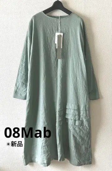 [ 08Mab ] 새상품 린넨 100% 원피스