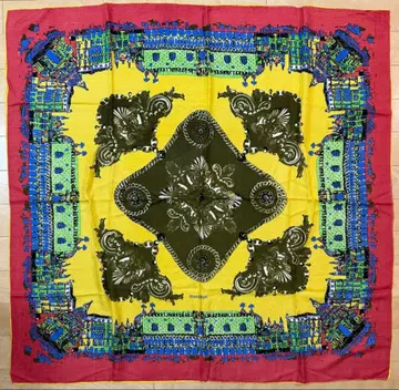 마니풀리/시티 프린트 울 x 실크 스톨 120cm 새상품 아래 택 포함