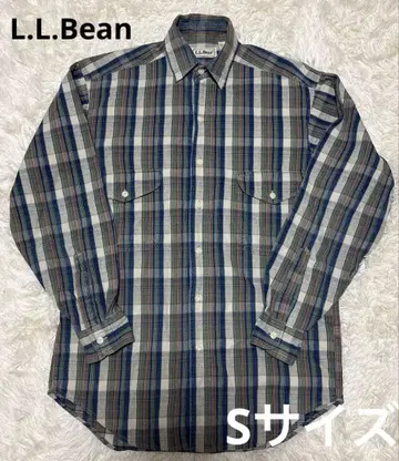 90년대 L.L.Bean 타탄 체크 패턴 긴팔 셔츠 S 자메이카 제조