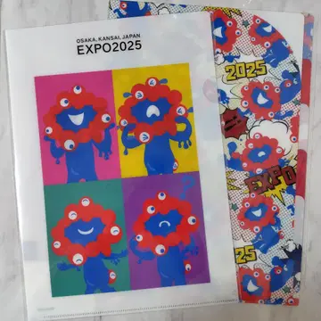 EXPO2025 미야쿠미야쿠 4포즈 전단지 패턴 A4 클리어 파일 2세트