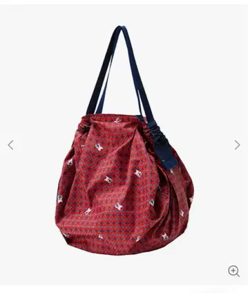 새상품 파밀리아 Shupatto 슈파트 에코백 M 빨간색 계열 체크