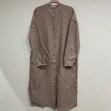 미사용 새상품 브라운 스트라이프 셔츠 원피스