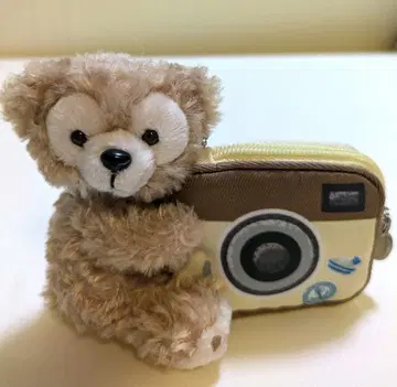 [미사용 새상품] 디즈니씨 더피 카메라 파우치 봉제 인형 키링