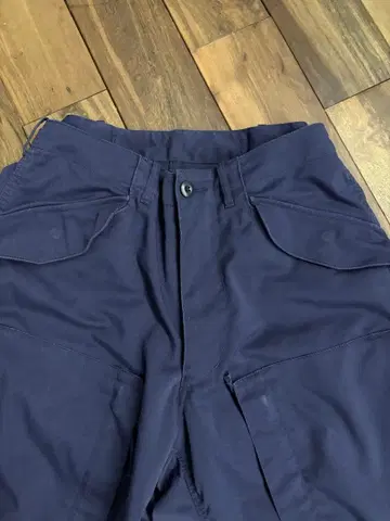 BEAMS 플러스 네이비 와이드 카고 팬츠 M