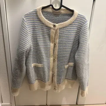 [한국]LOVE N SHOW 블루 화이트 스트라이프 가디건