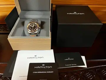 HAMILTON 자동 감기 손목시계 블랙