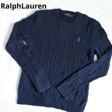[ 랄프 로렌 ] 케이블 니트 네이비 남성용