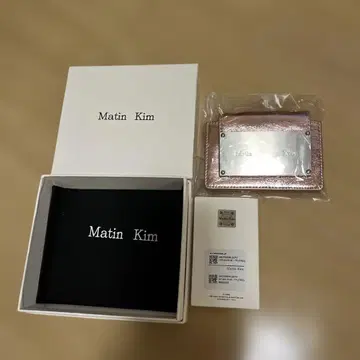 Matin Kim 가죽 카드 케이스 핑크