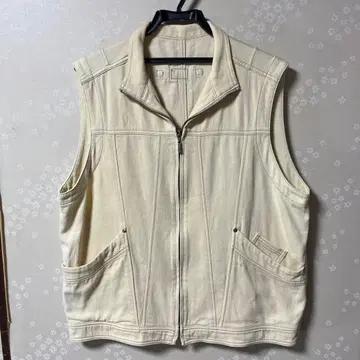 santafe 크림색 집업 베스트 베스트 셋업