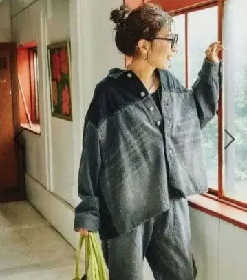 niko and.. 하기테 데님 자켓 블랙