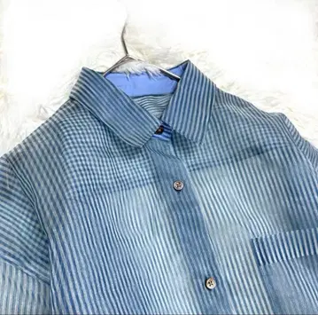 6 ROKU 스트라이프 긴팔 셔츠 시어