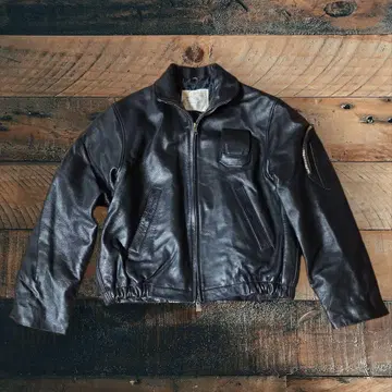 프랑스군 FRENCH BOMBER JACK 천연 가죽 자켓 크롭 기장