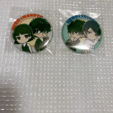 페르소나 5 조사 보고서 니지마 마코토 & 주인공 아마미야 렌 캔뱃지