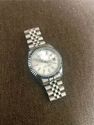 자동 와인딩 손목시계 실버