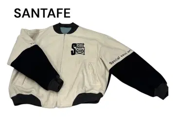 santa fe/플리스 자켓/블루종/아이보리 블랙