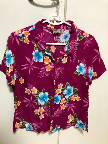 알로하 셔츠 하와이 핑크 L 사이즈