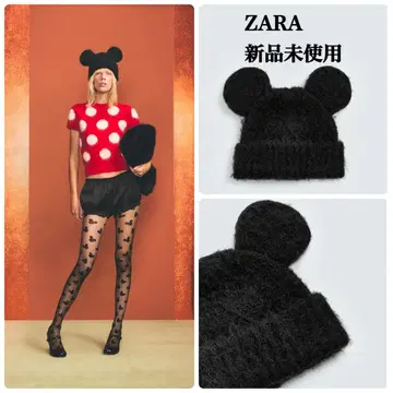 ZARA 해리 램버트 콜라보 미키마우스 귀 니트 모자 택 포함 새상품