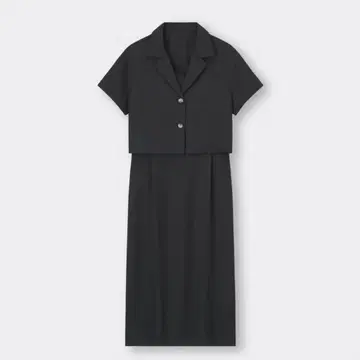 GU 멀티웨이 원피스 반팔 블랙 2피스